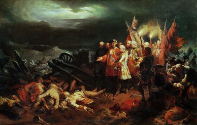 Louis XV (1710-74) Visiting the Field of Battle at Fontenoy in May 1745 by Felix Philippoteaux